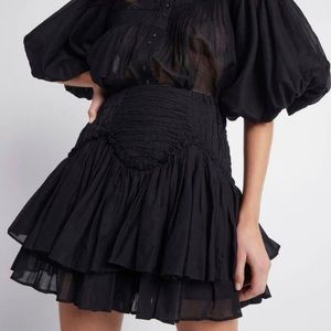 AJE WILDERNESS BLACK MINI SKIRT